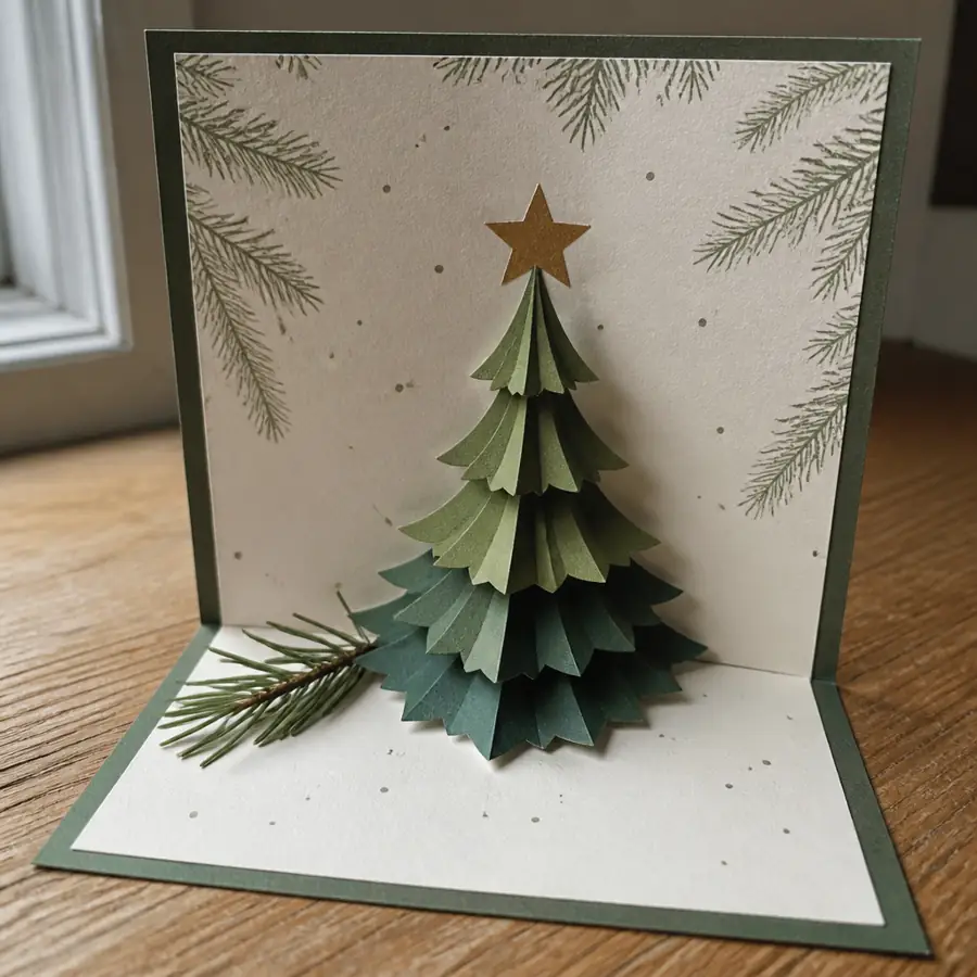 Pop-up Christmas tree card