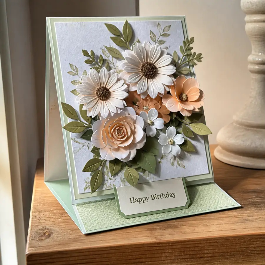 Easel card standing up