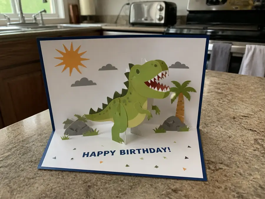Customer's first pop-up birthday card