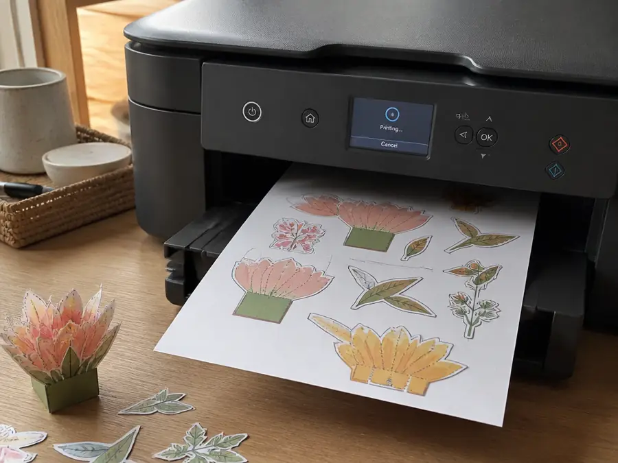 Printing a card template at home